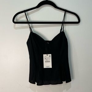 ZARA - BLACK SPAGHETTI STRAP SHIRT